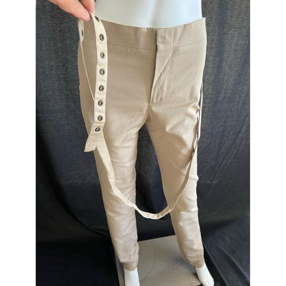 $795 NWT Authentic Gucci Women's Pants Khaki Attached Adjustable Belt IT 38 US 4 - Picture 3 of 11